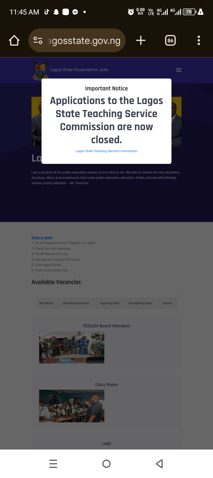 Lagos State TESCOM Recruitment 2025- How to Apply