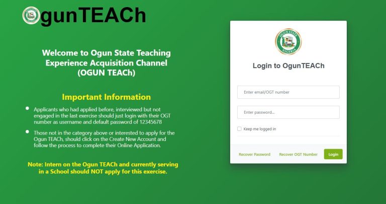 OgunTEACh 2025 shortlisted candidates list