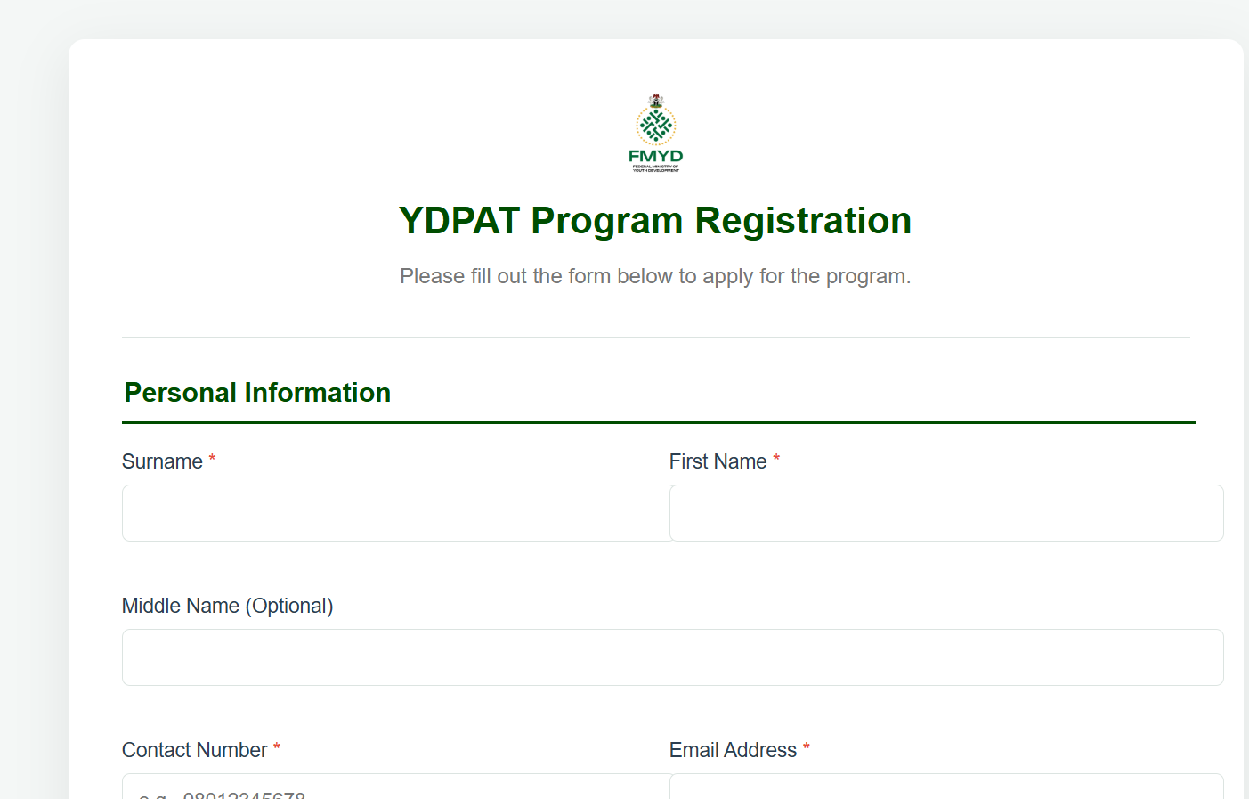 YDPAT Program Registration Portal | How to Apply 2025
