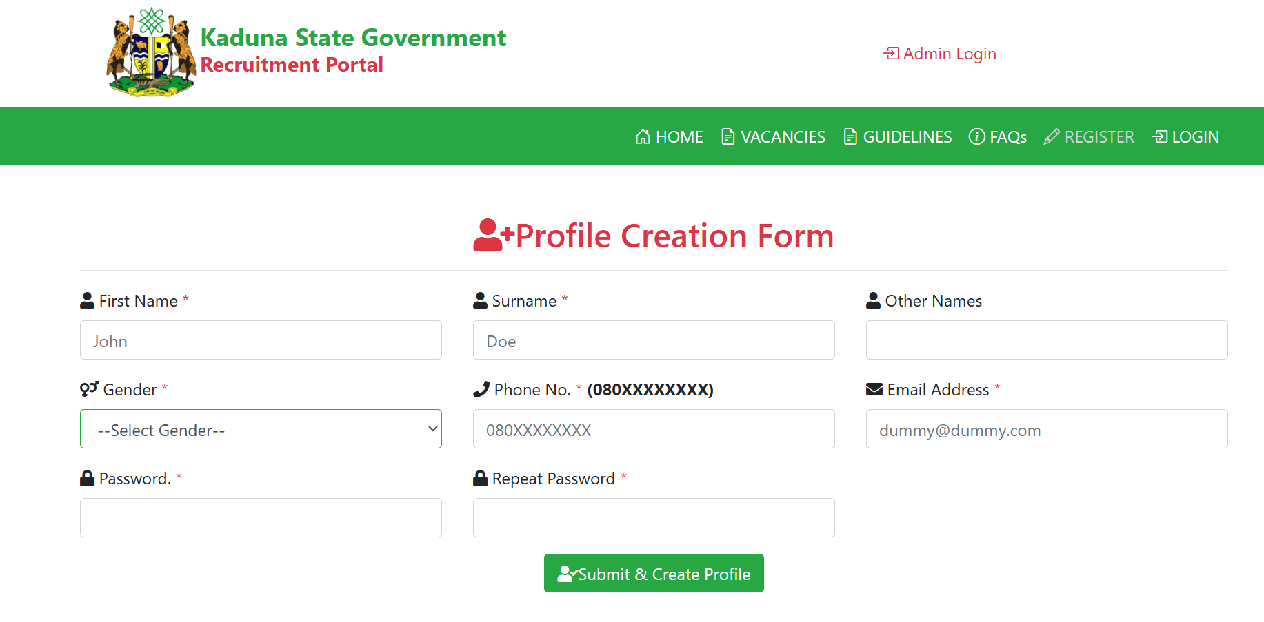 KDSG Recruitment 2025/2026 Portal | Apply for Kaduna State Government Jobs