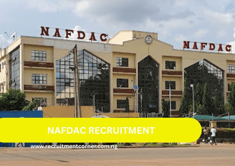 NAFDAC Recruitment 2025/2026 Application Form Portal | How to Apply
