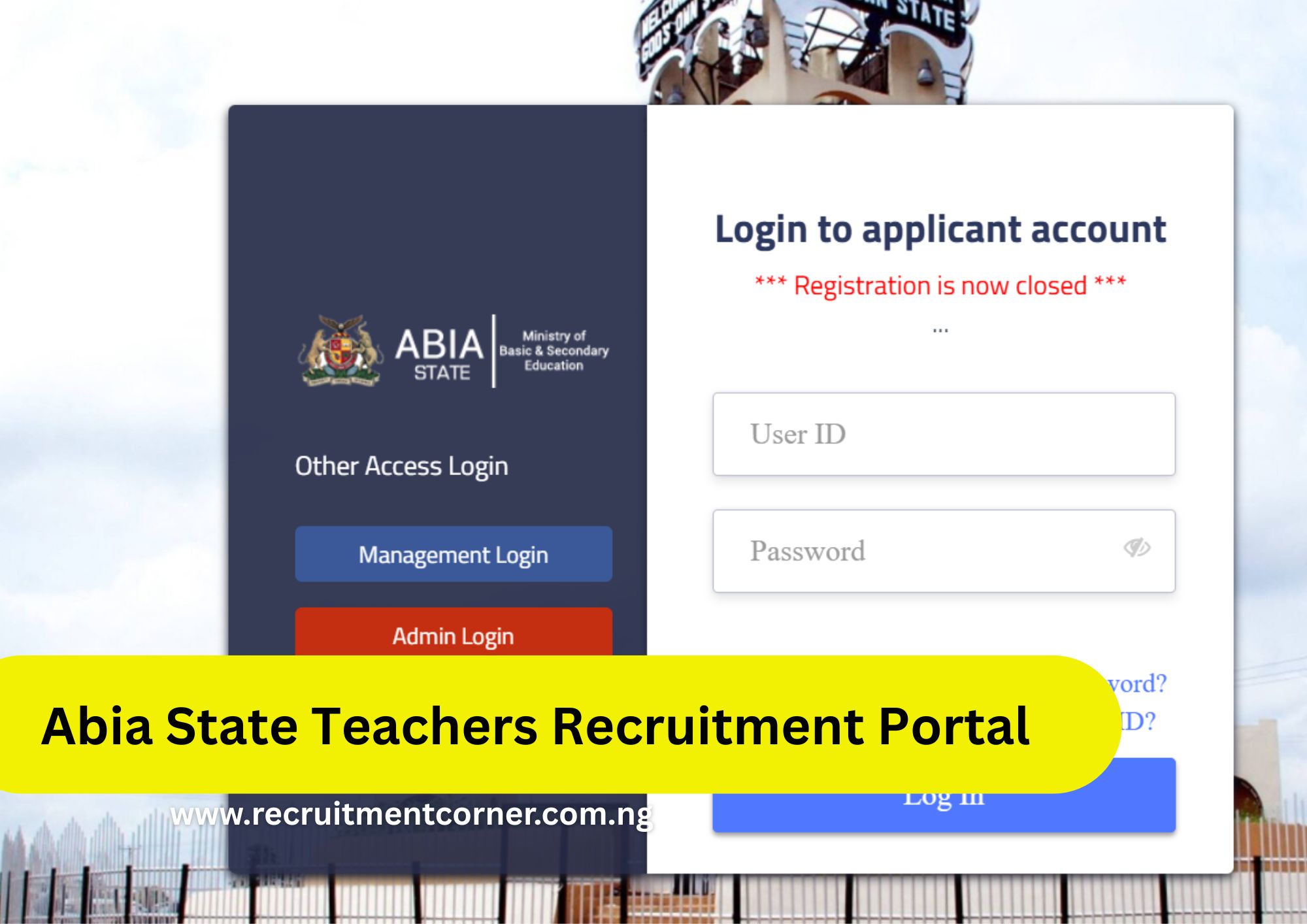 Abia State Teachers Recruitment Portal Login 2025 | Apply Online