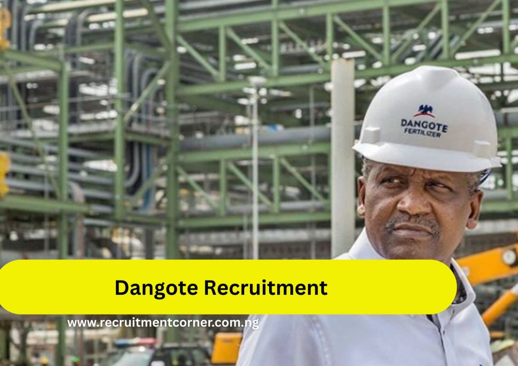 Dangote Recruitment 2025/2026 Application Form Portal