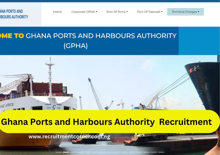 Ghana Ports and Harbours Authority Recruitment 2025/2026 Application Form Portal