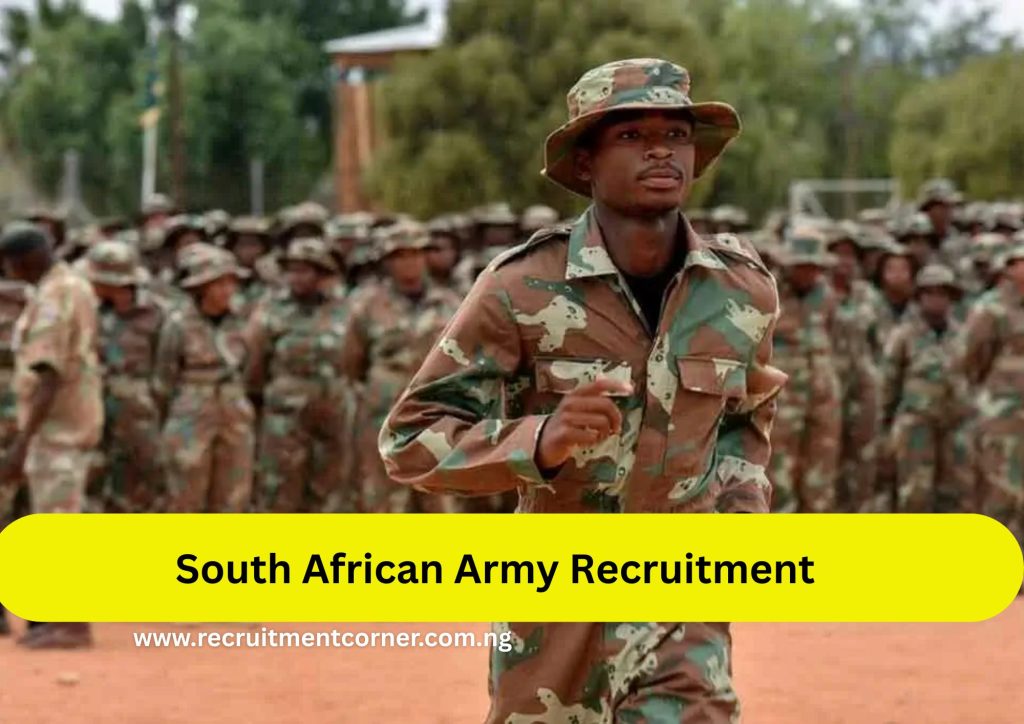 South African Army Recruitment 2026/2027 Application Form Portal